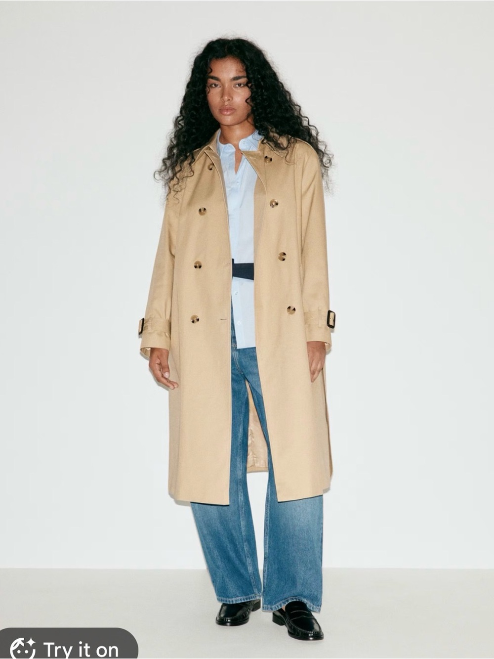 NWOT: MANGO Classic Trench Coat w/ Belt size M